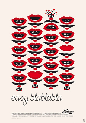 Affiche Easy Blablabla par Zig