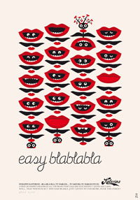 Affiche Easy blablabla par Zig - Dezzig artshop, édition d'art graphique en sérigraphie