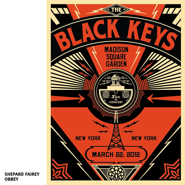 The Black Keys New York poster par Shepard Fairey - Obbey
