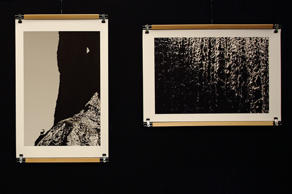 Exposition Black and wild par Jonathan Lhoir / système d'accroche : Poster-pant par Dezzig