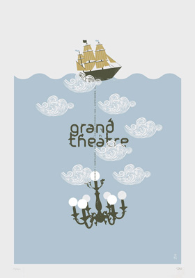 Affiche Grand Théâtre par Zig - Dezzig artshop, édition d'art graphique en sérigraphie