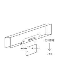 Montage du support d'affiche Poster-pant sur le rail de fixation murale - Dezzig