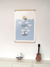 L'affiche Easy blablabla + fixation murale Poster-Pant - Dezzig