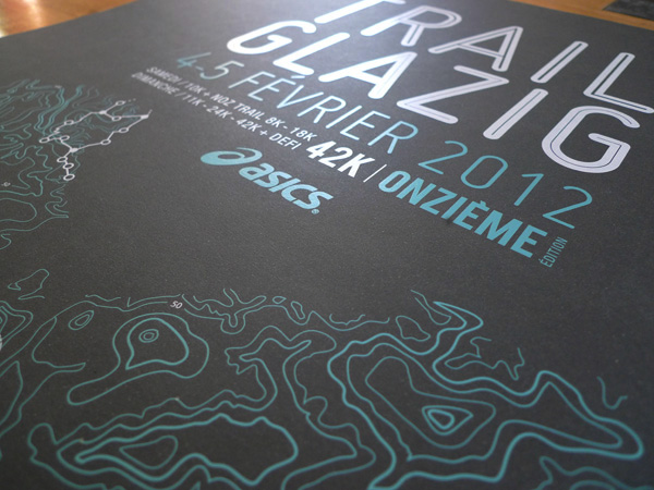L'affiche du Trail Glazig en sérigraphie ©Dezzig