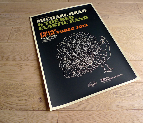 Affiche Michael Head - designed by Pascal Blua, printed by Dezzig