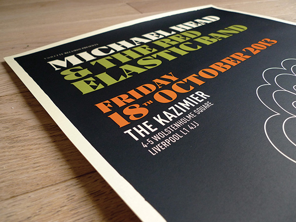 Affiche Michael Head - designed by Pascal Blua, printed by Dezzig