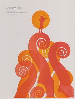 Andrew Bird letterpress poster par Dirk Fowler