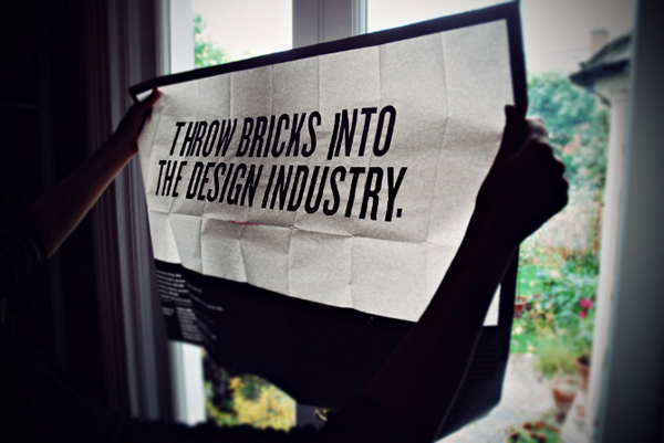 Thrown bricks into the design industry © Benoit Ollive - graphicfury
