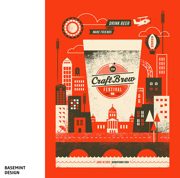 Affiche de festival Craft Brew par Basemint Design