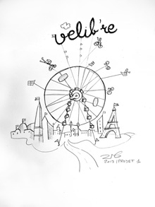 Projet 1 pour Velib Paris & Artcrank © 2013 Dezzig