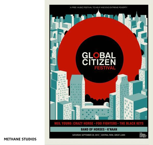 Affiche de festival Global Citizen par Methane Studios