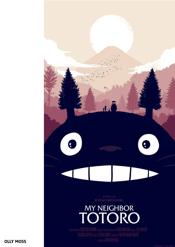 Affiche Mon voisin Totoro par Olly Moss