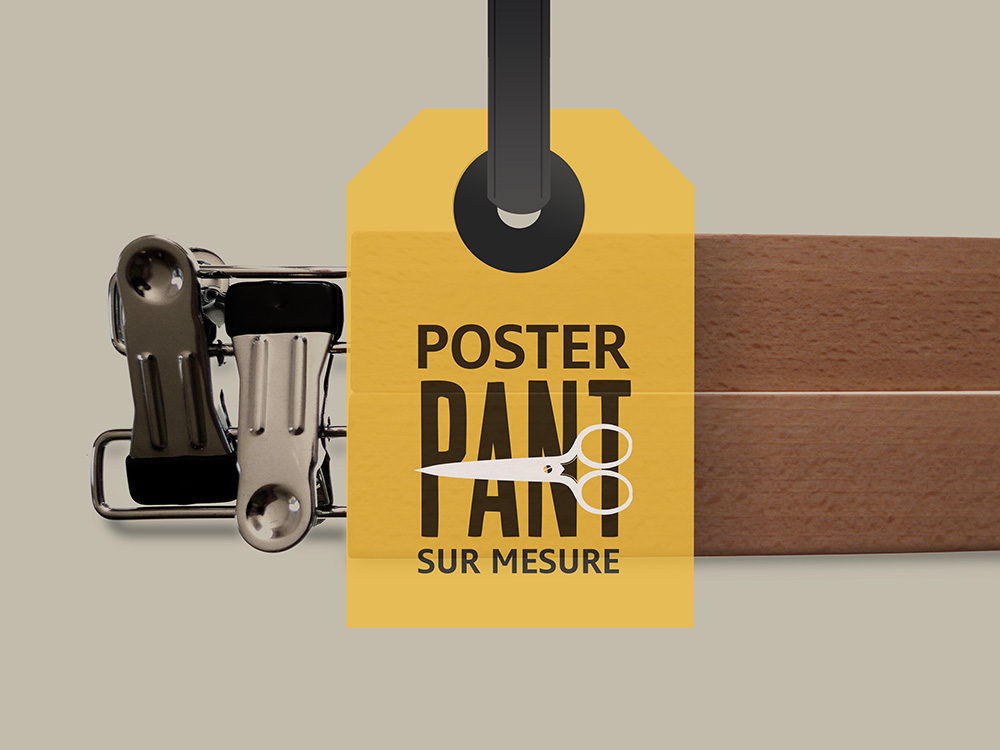 Poster-pant : l'accrochage sur mesure - Dezzig