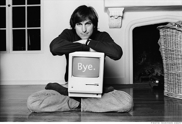 Steve Jobs et son Macintosh en 1984
