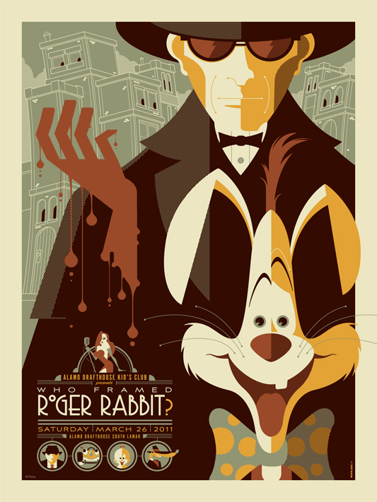 Who framed Roger Rabbit par Tom Whalen - Mondo