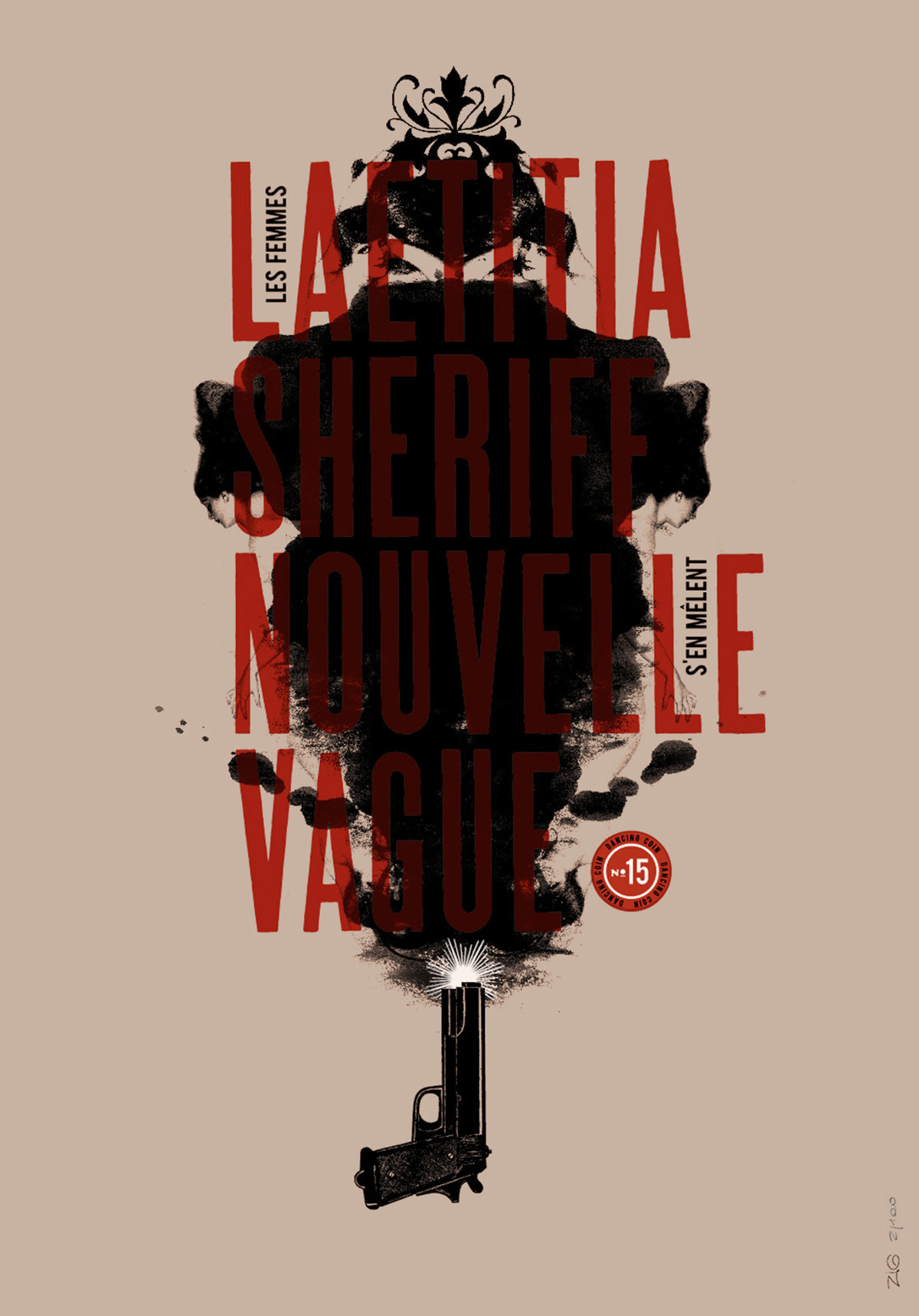 Rock poster sérigraphie Laetitia Sheriff + Nouvelle Vague