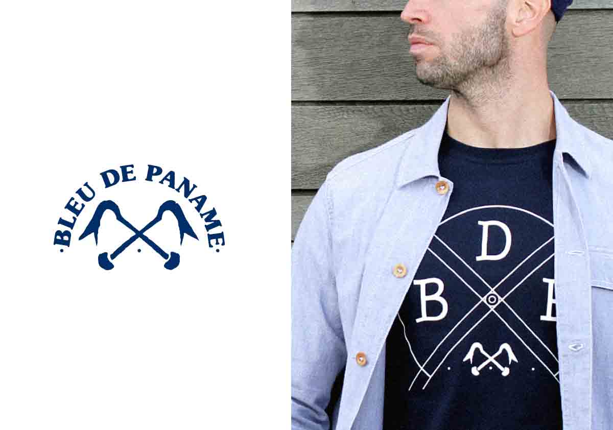 logo hipster mode bleu de paname