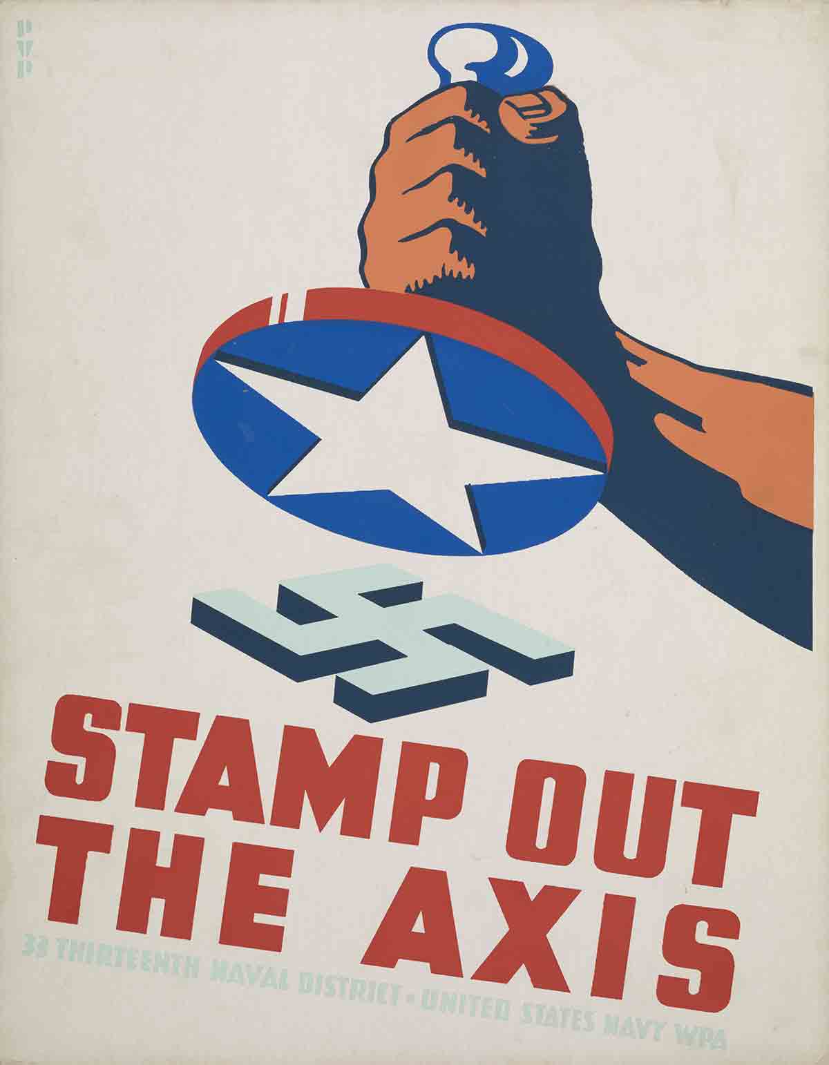 Affiche de propagande imprimée en sérigraphie par WPA Poster en 1941