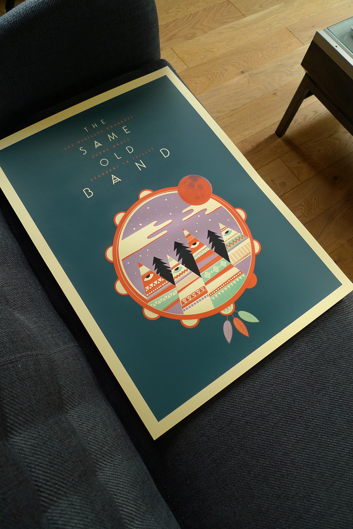 Sérigraphie groupe The Same Old Band par Laurent Duvoux - We Are Ted