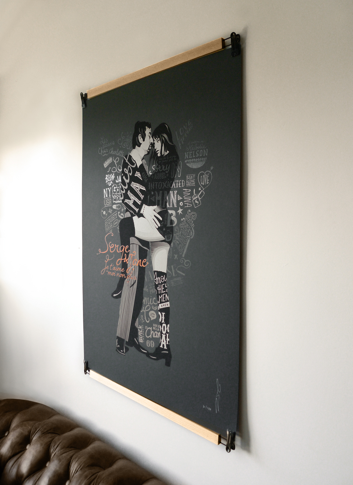 Sérigraphie Serge Gainsbourg Jane Birkin