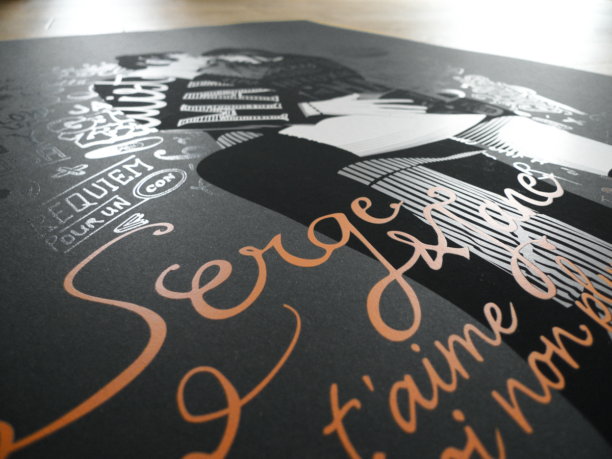 Sérigraphie Serge Gainsbourg Jane Birkin