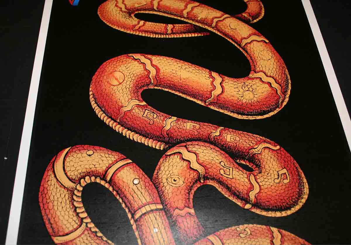 gigposter Neil Young Greek Theatre Los Angeles, sérigraphie de 2003 par Emek