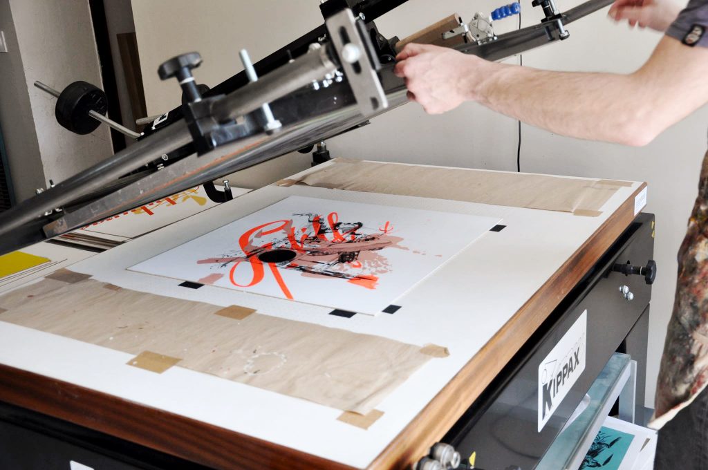 Sérigraphie pour l'artiste Philippe Bertho