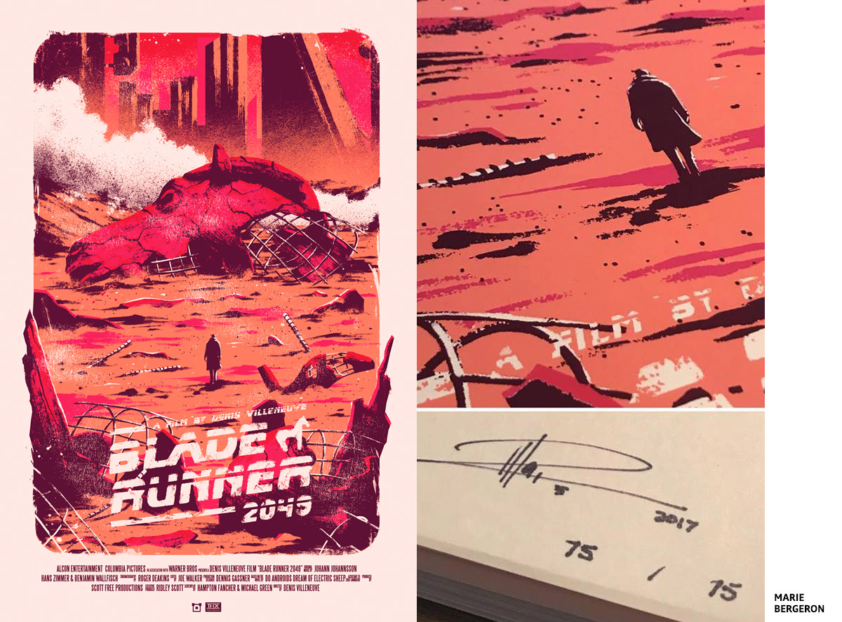Affiche sérigraphie Blade Runner par Marie Bergeron