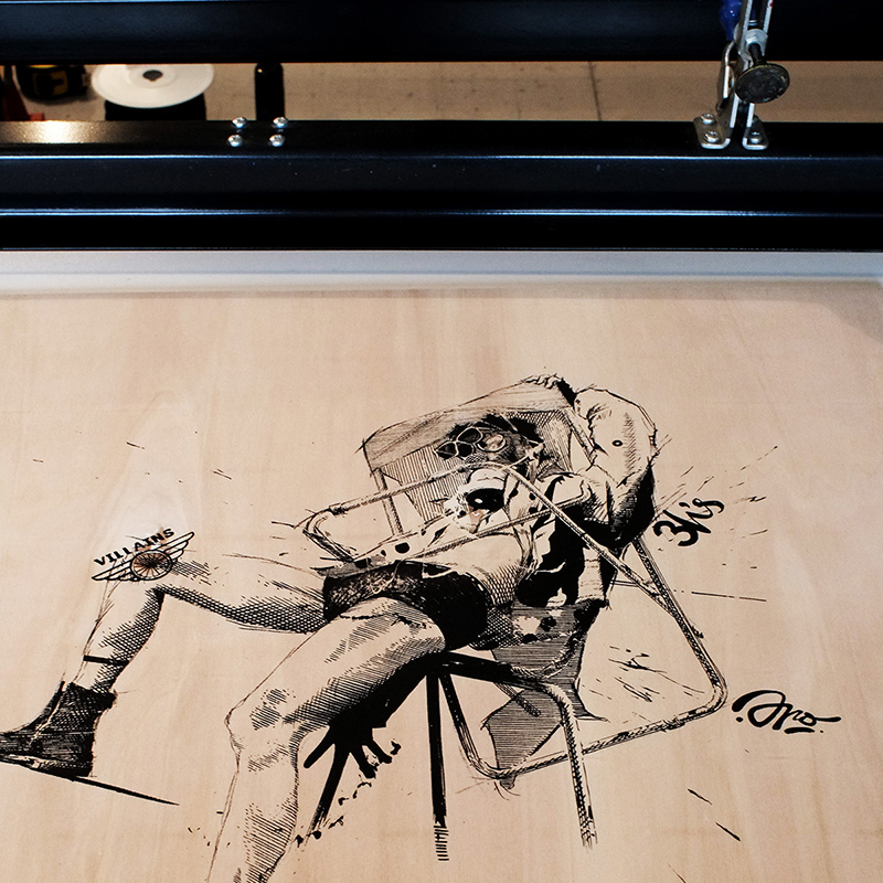 Philippe Bertho sérigraphie sur bois