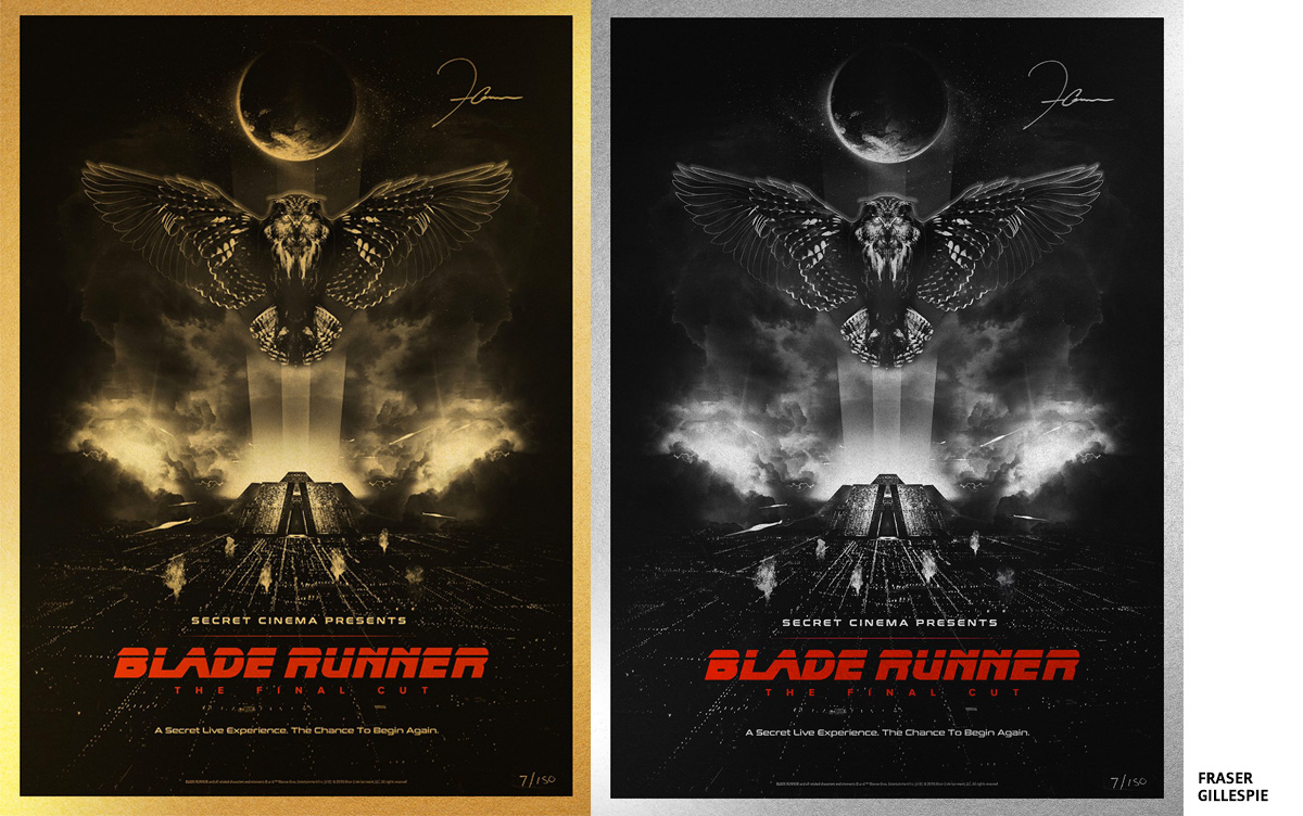 sérigraphie affiche Blade runner par Fraser Gillespie