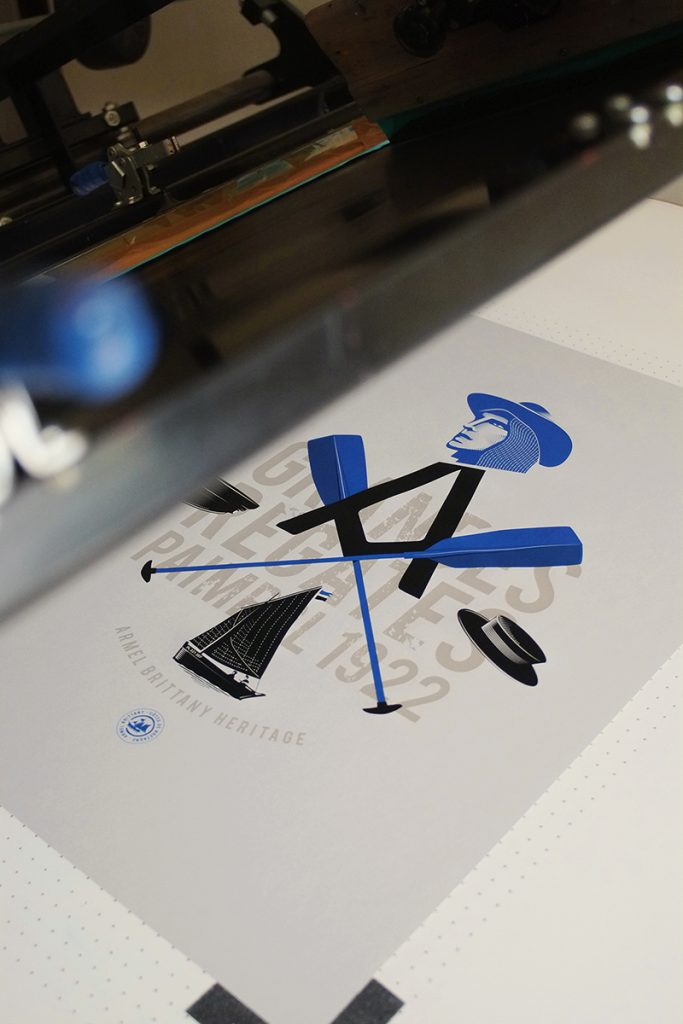 Sérigraphie par Stéphane Constant dans l'atelier Dezzig