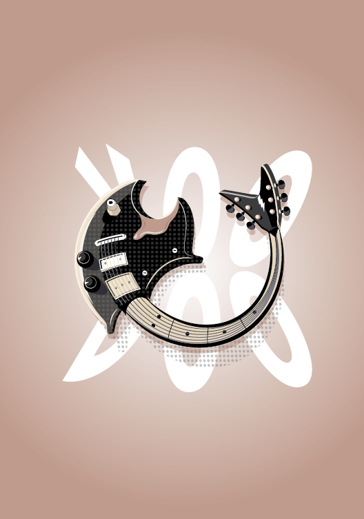 Voodoo Child Illustration Guitare par Dezzig