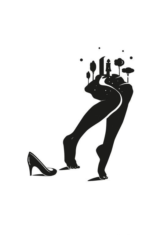 Sérigraphie Être une femme - illustration par Zig