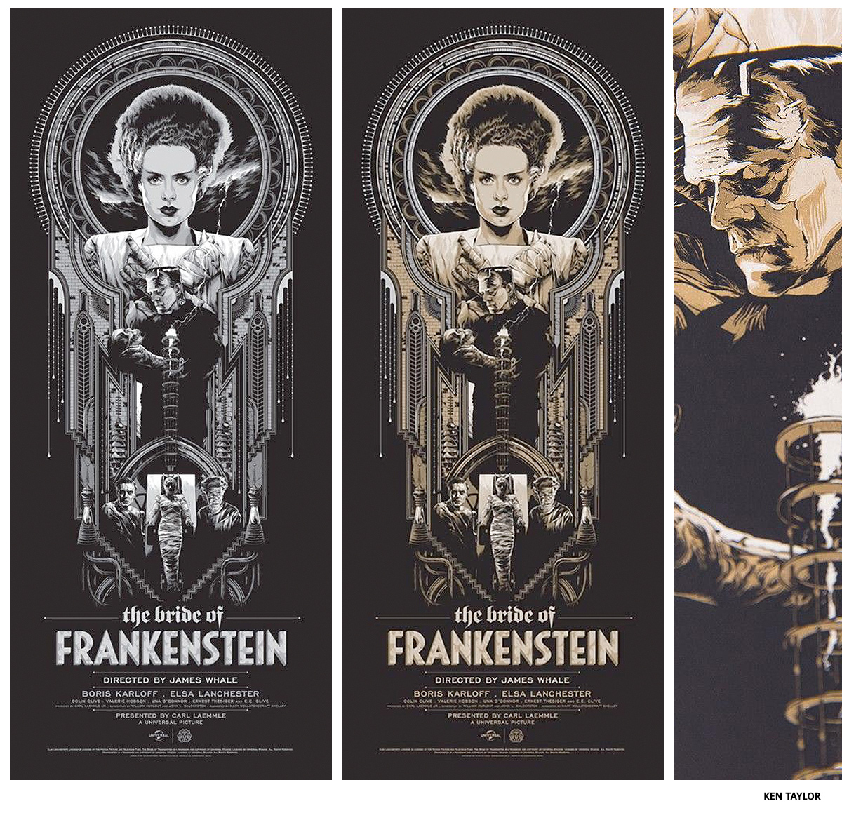 Frankenstein Ken Taylor affiche sérigraphie