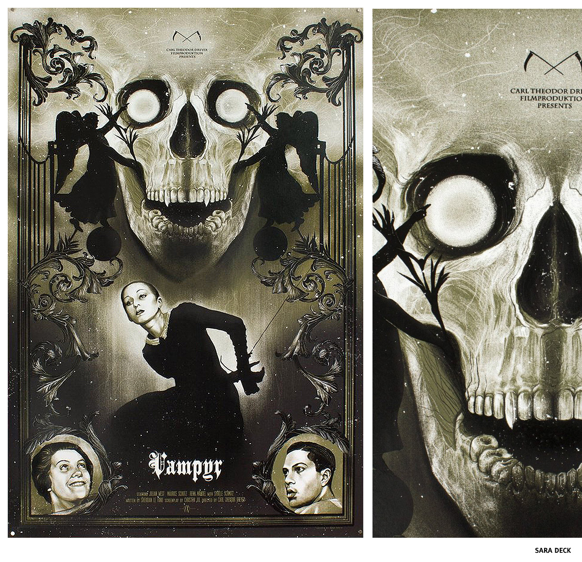 Vampyr par Sara Deck affiche sérigraphie