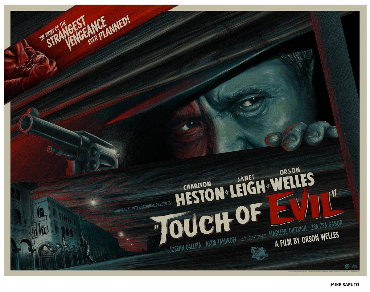 Touch Of Evil par Mike Saputo sérigraphie affiche