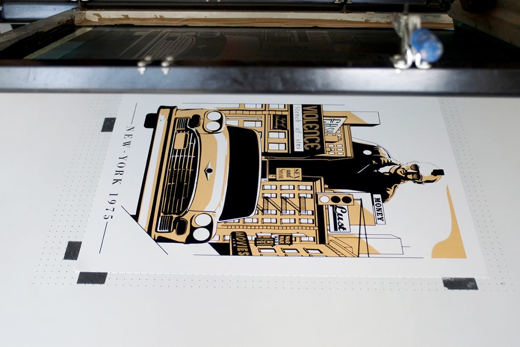 Sérigraphie New York Leo Finjean imprimé par Dezzig