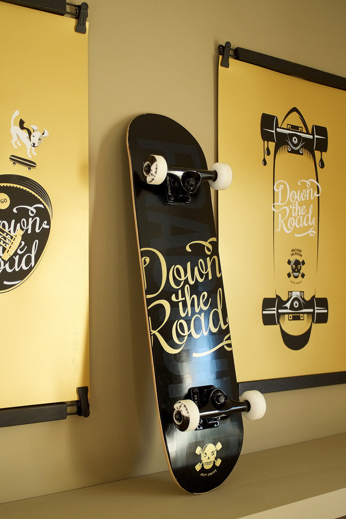 two screenprints Skate Pirate Richie Jackson