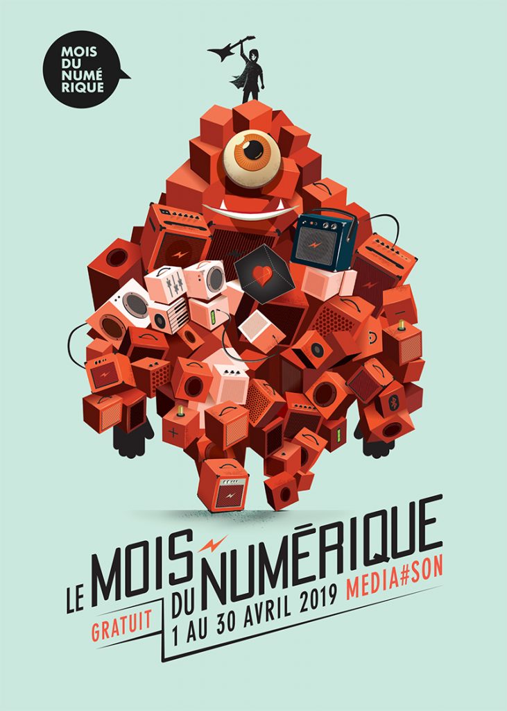 Mois du numérique affiche 2019 par Dezzig