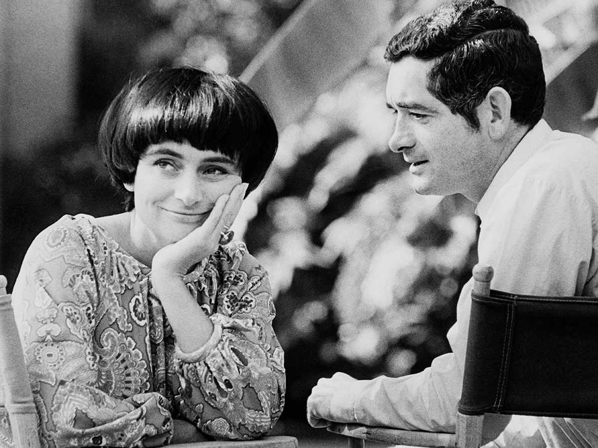 1968, HOLLYWOOD, PORTRAIT OF AGNES VARDA WITH JACQUES DEMY