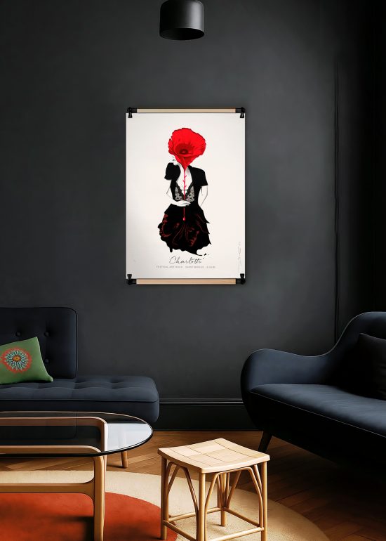 affiche sérigraphie Charlotte Gainsbourg par Dezzig