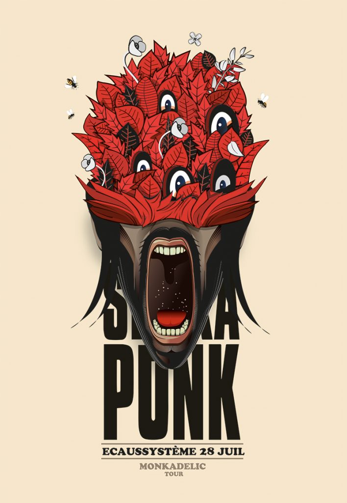 Rock poster Shaka ponk par Zig