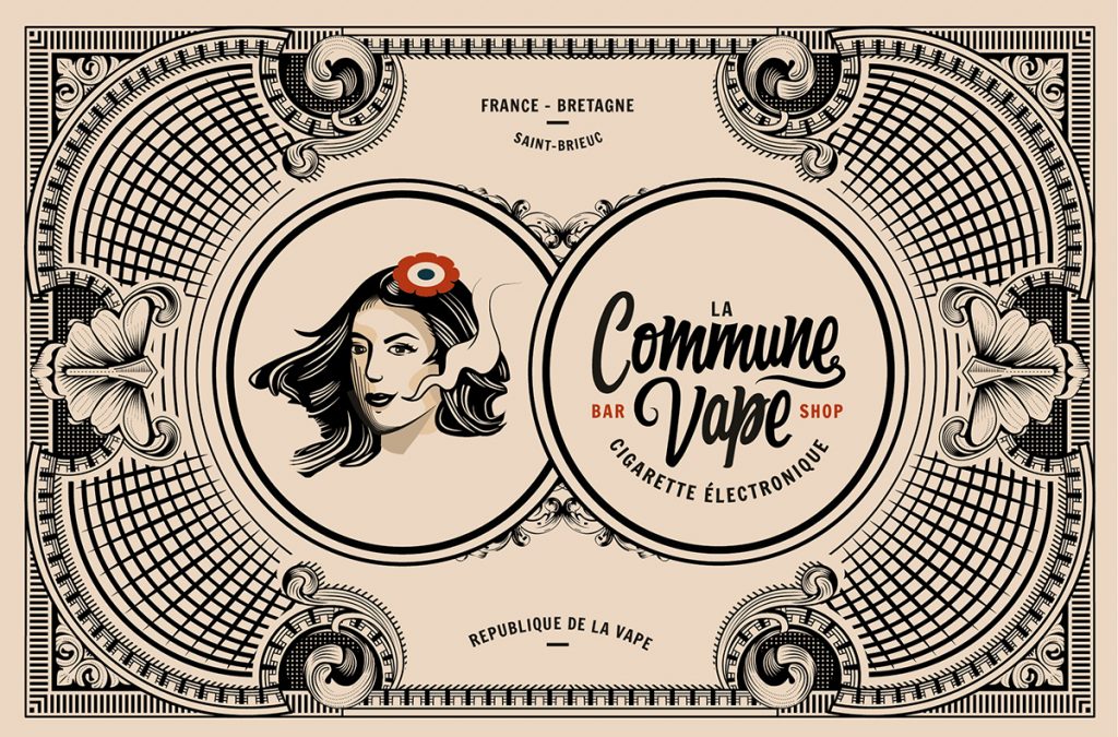 La Commaune Vape - identité graphique logo par Zig