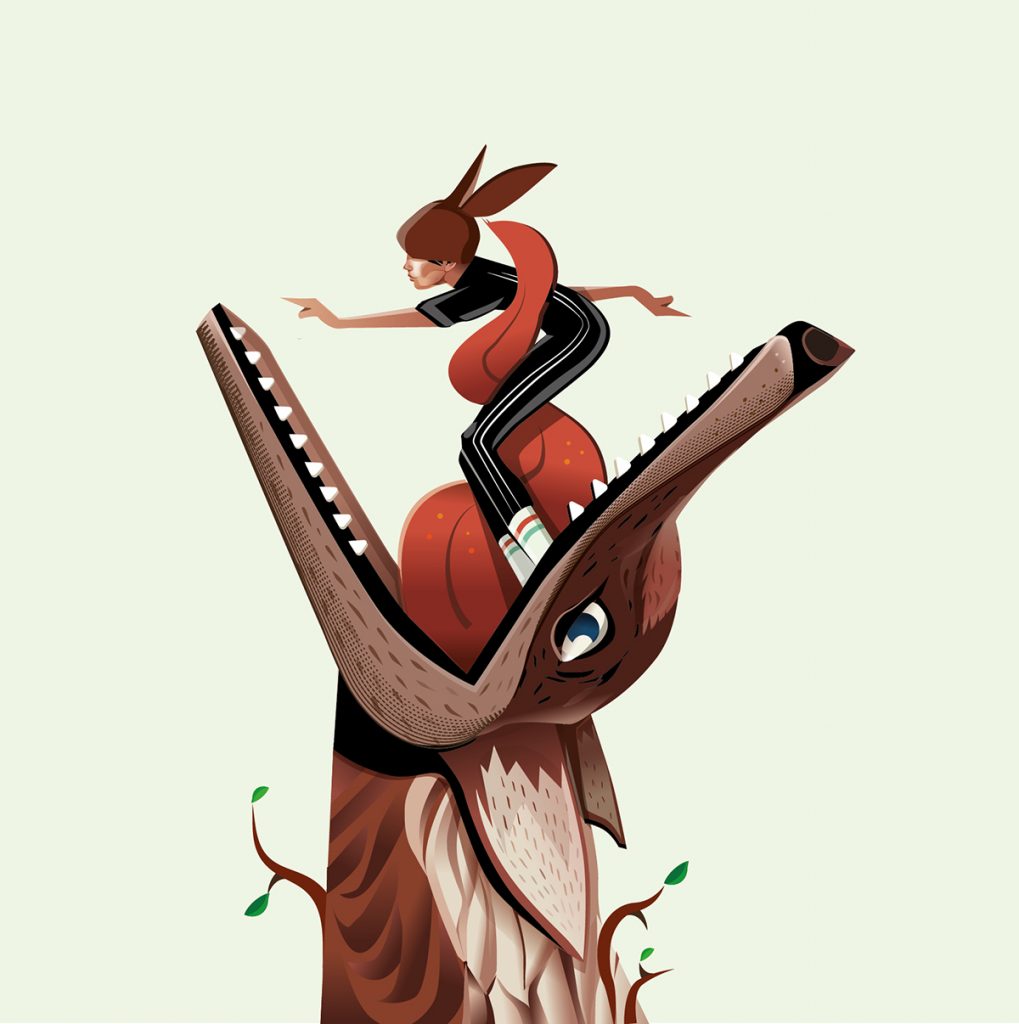 Illustration Foxy Lady par Zig