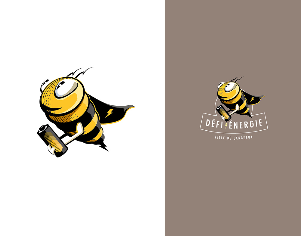 Défi énergie abeille illustration par Zig