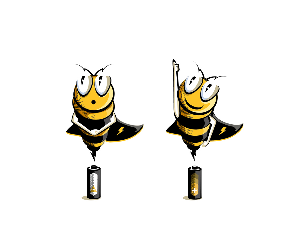 Défi énergie abeille illustration par Zig