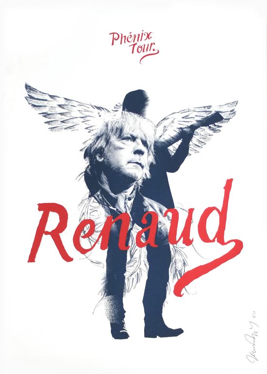 Affiche Renaud Sérigraphie Phénix Tour art graphique