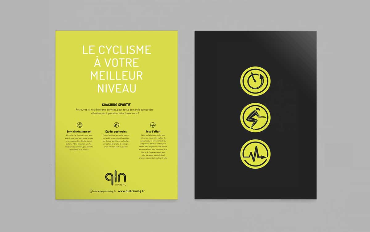 Identité graphise sport QLN training coaching cycliste
