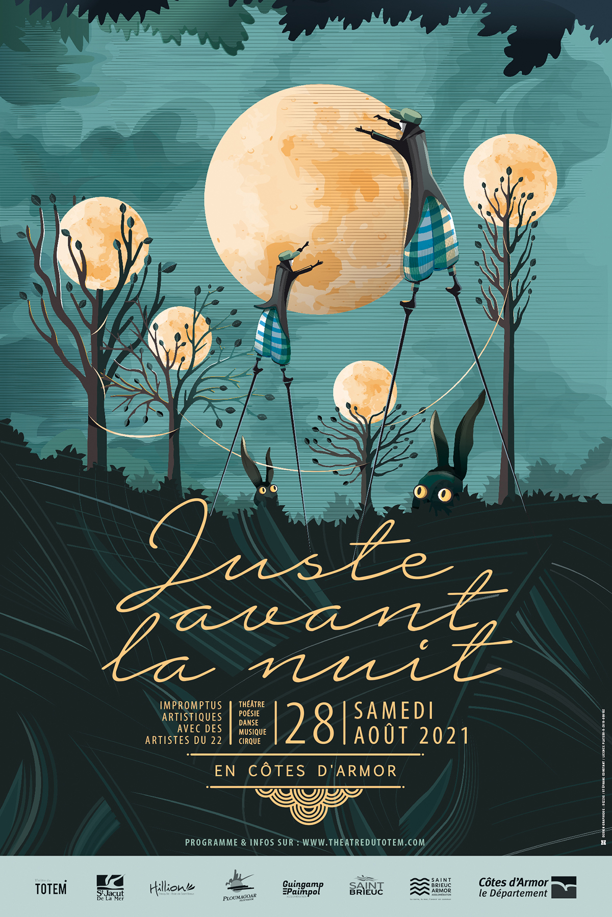 Affiche festival Juste Avant la nuit par Dezzig