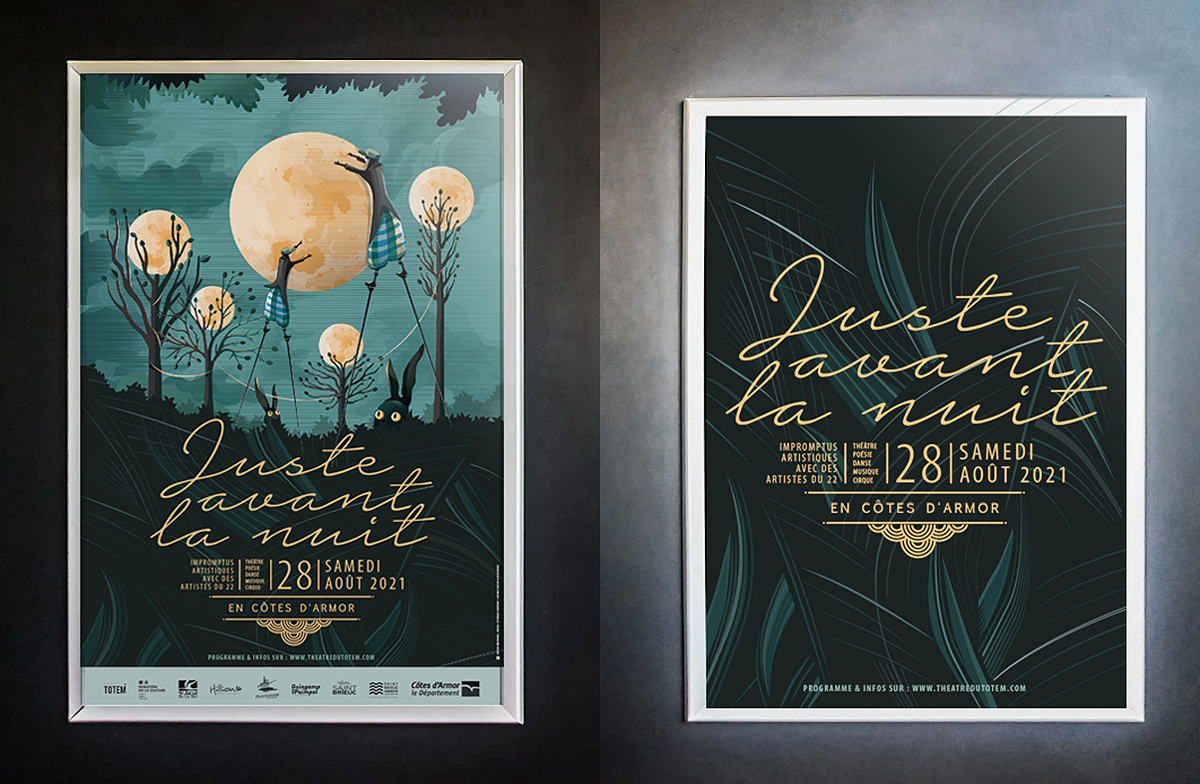 Affiche festival Juste Avant la nuit par Dezzig